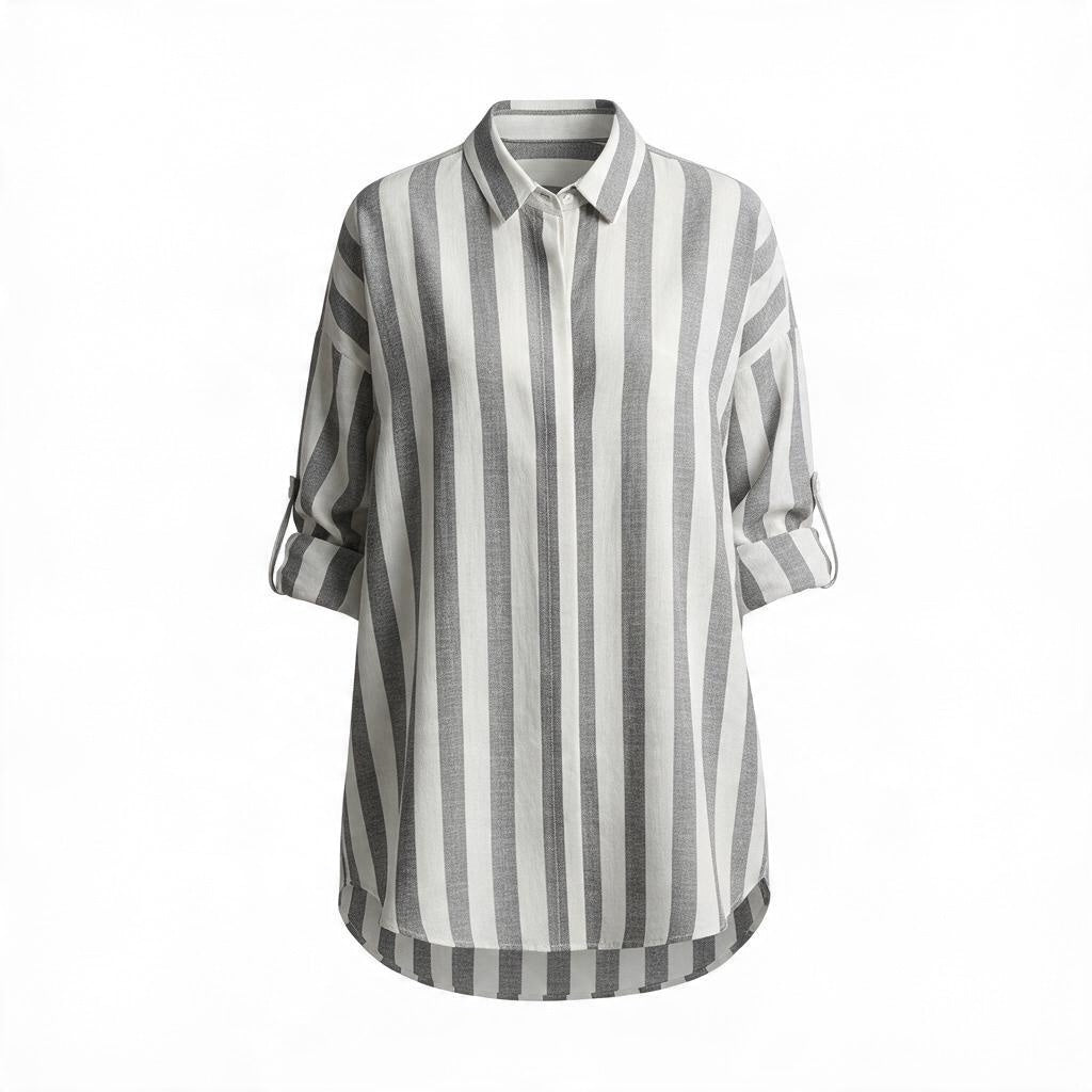 The Wandering Muse | Relaxed Striped Button-Up Shirt