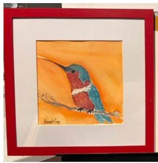 Little Hummer watercolor by Alannah Kern