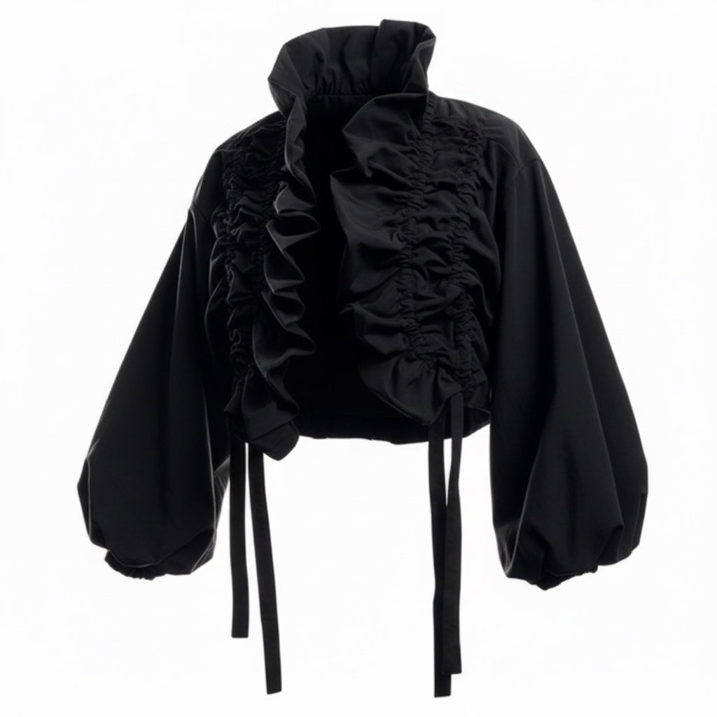The Beautifully Defiant | Sculptural Ruffle Bolero Jacket