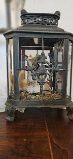 Preserved Butterfly & Bone Oddities Lantern | Gothic Curiosities Decor