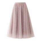 Blushing Stardust | Celestial Tulle Maxi Skirt