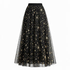 Mystical Stardust | Celestial Tulle Maxi Skirt