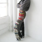 One-of-a-Kind Upcycled Vintage Knit Patchwork Pants