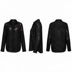 The Ghost Garden | Textured Abstract Button-Up Shirt