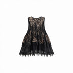 The Gilded Vagabond | Sequin & Lace Ruffle Babydoll Top