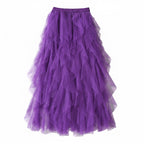 The Wild Rhapsody | Boho Cascading Tulle Ruffle Cocktail Skirt