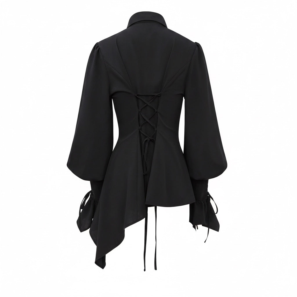 The Rebellious Heiress | Victorian Corset Ruffle Blouse