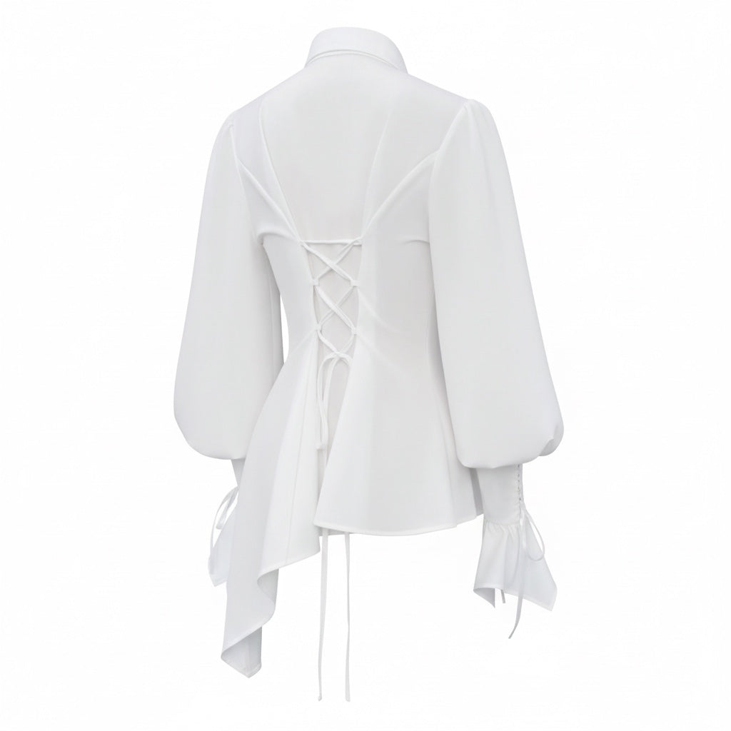 The Rebellious Heiress | Victorian Corset Ruffle Blouse