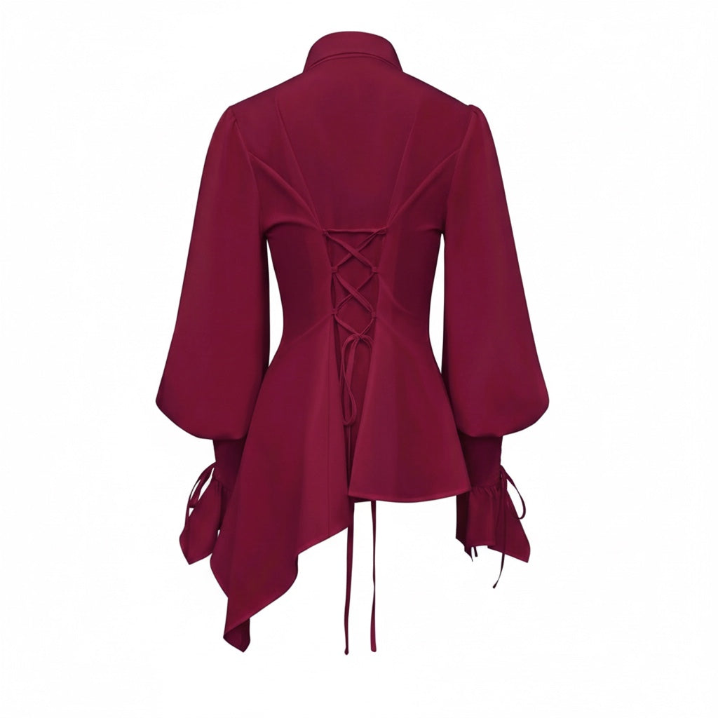 The Rebellious Heiress | Victorian Corset Ruffle Blouse