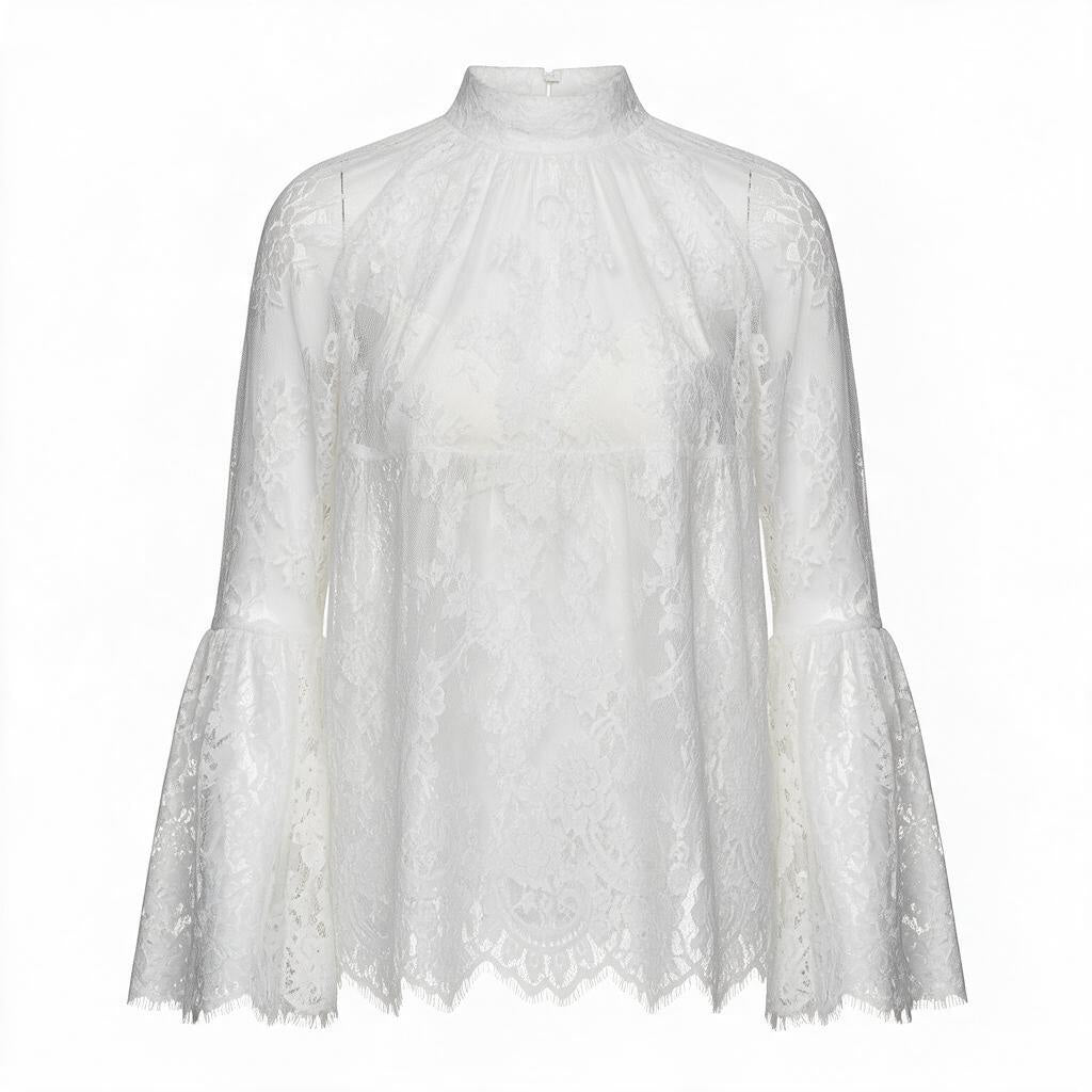 The Forgotten Romance | Victorian Lace Bell Sleeve Blouse