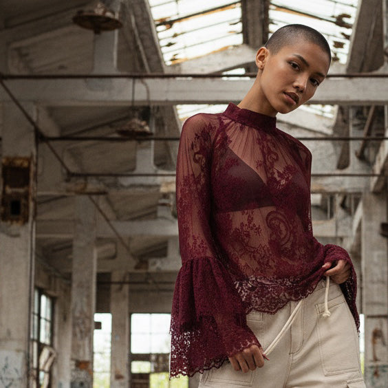 The Forgotten Romance | Victorian Lace Bell Sleeve Blouse