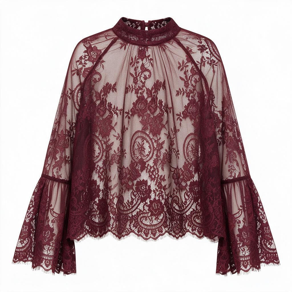 The Forgotten Romance | Victorian Lace Bell Sleeve Blouse