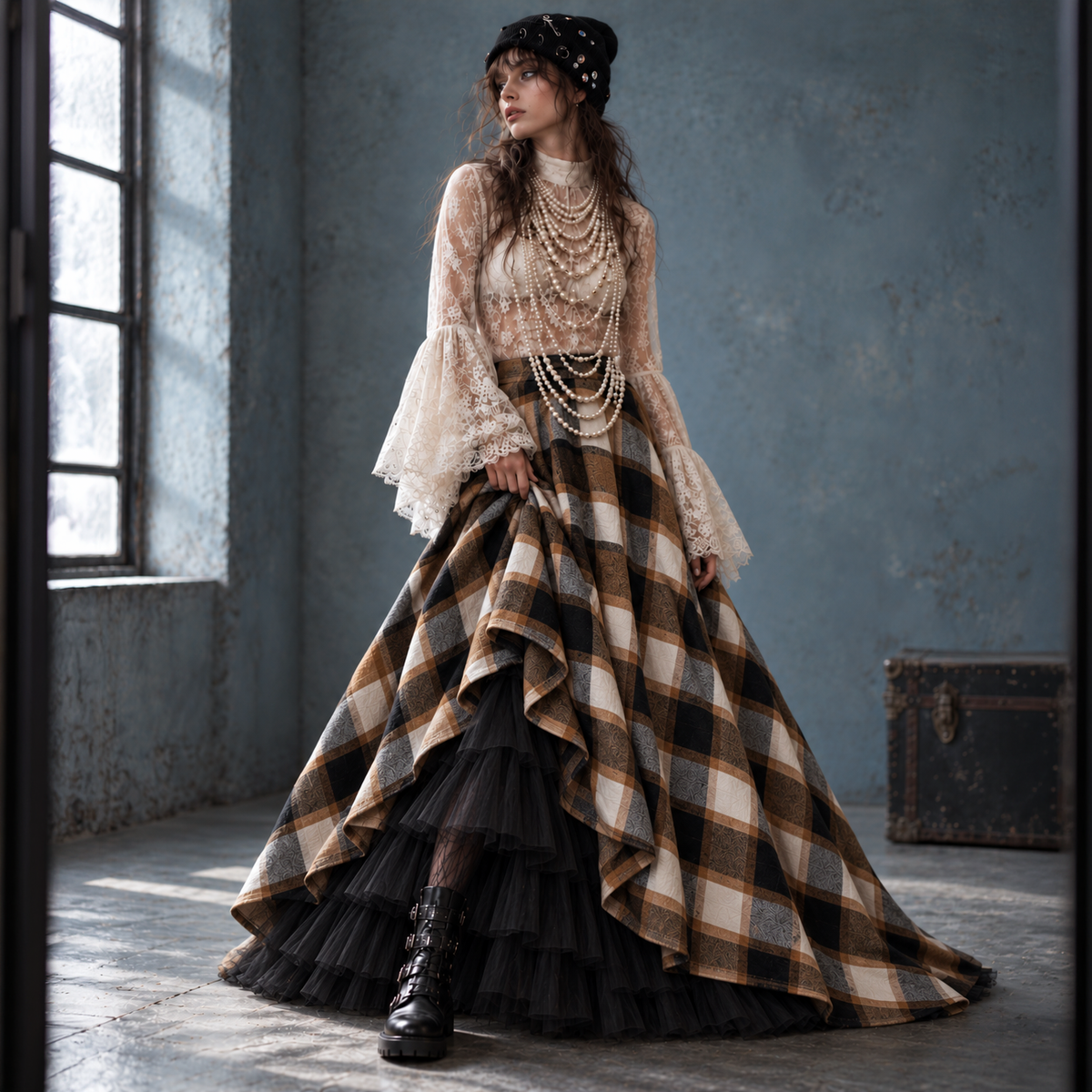 The Highland Wanderer | Heritage Plaid Maxi Skirt