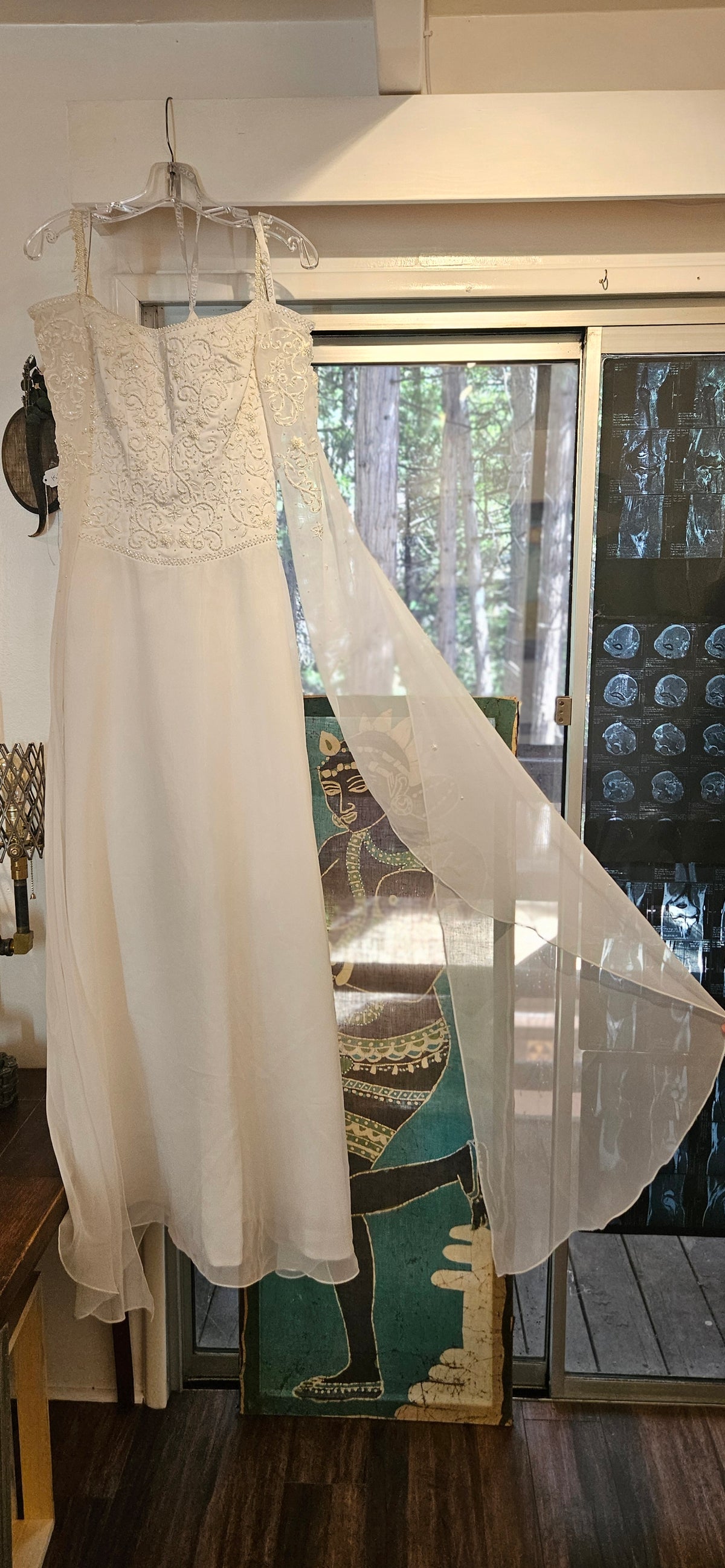 Mary’s Bridal 2001 Vintage Wedding Dress Size 4 | Beaded Chiffon Gown never worn only tried on.